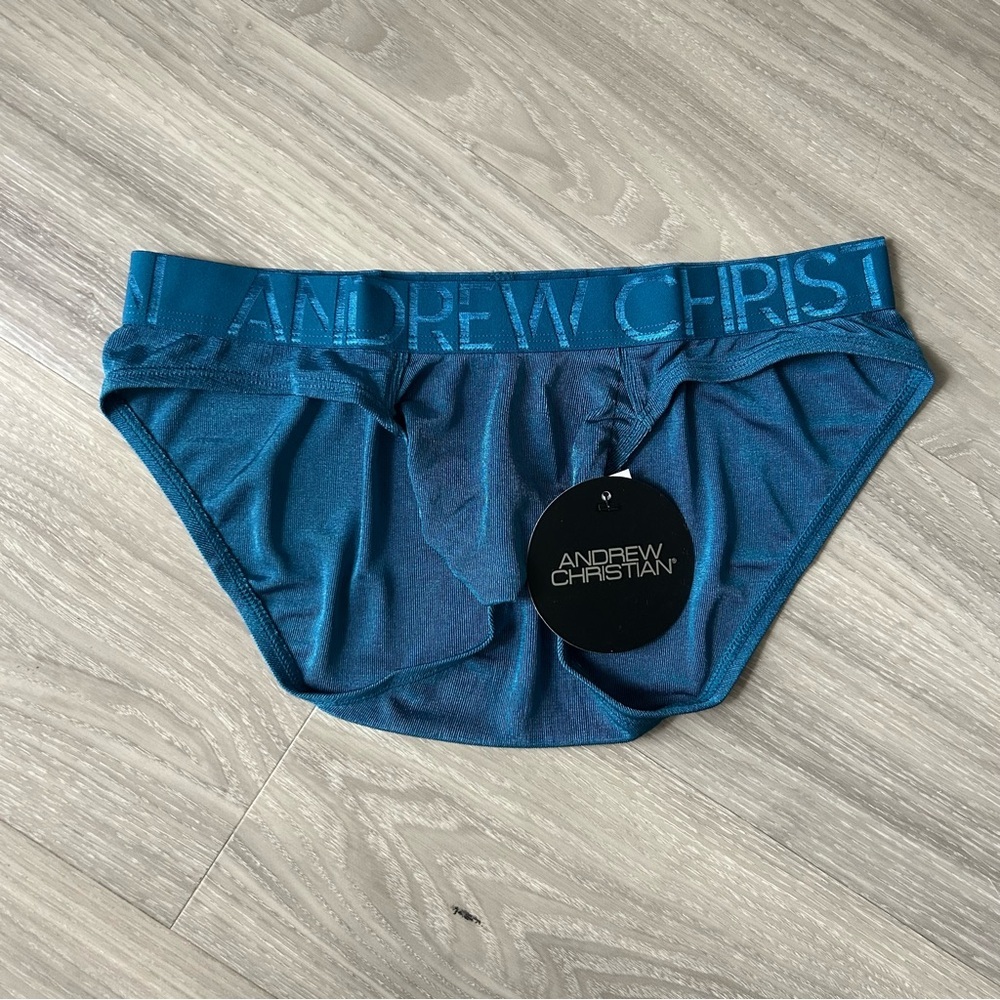 Andrew Christian | Sensual Rib Brief w/ Almost Naked in Deep Teal (Small)